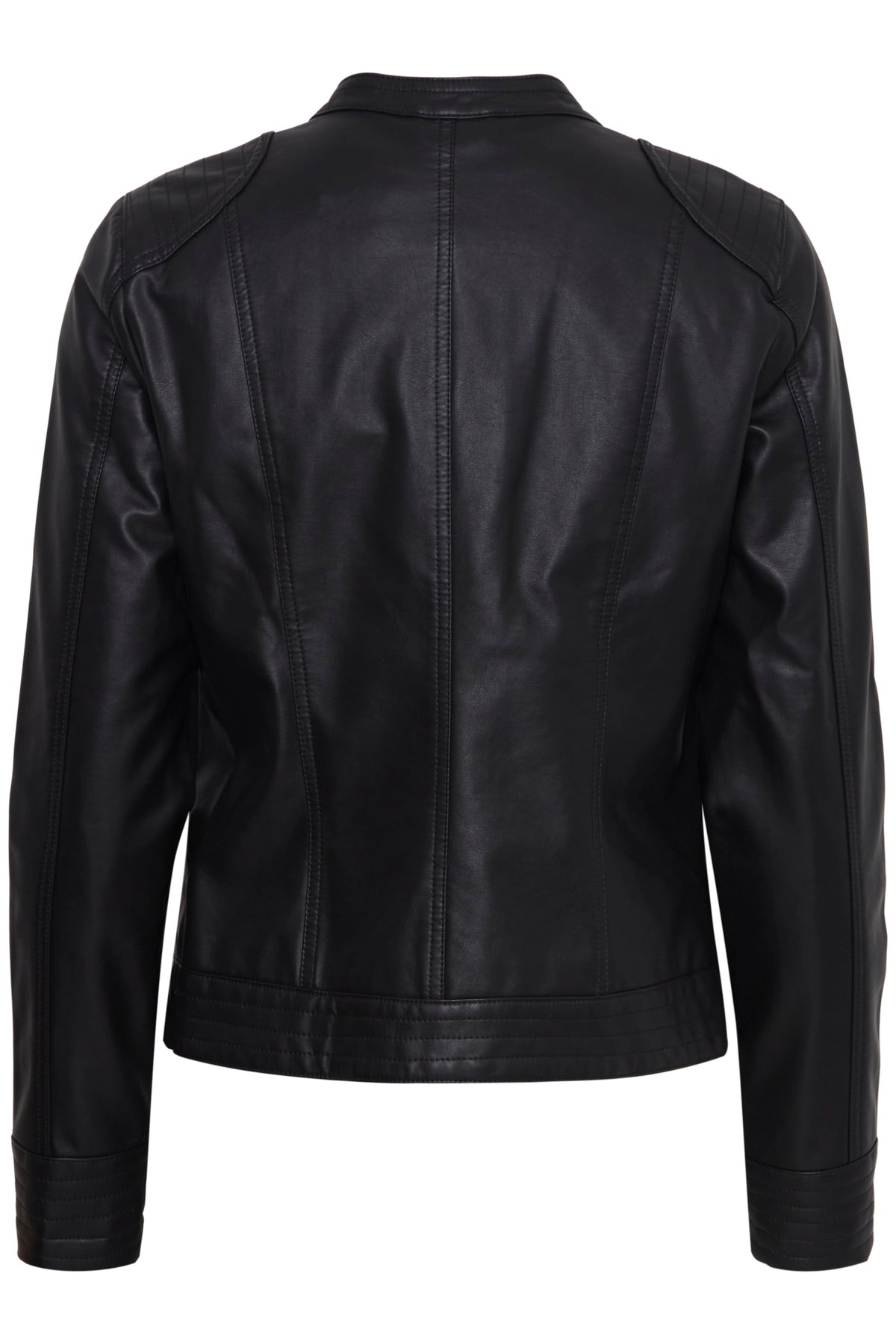 VELLORA KNITWEAR Acom Faux Leather Jacket