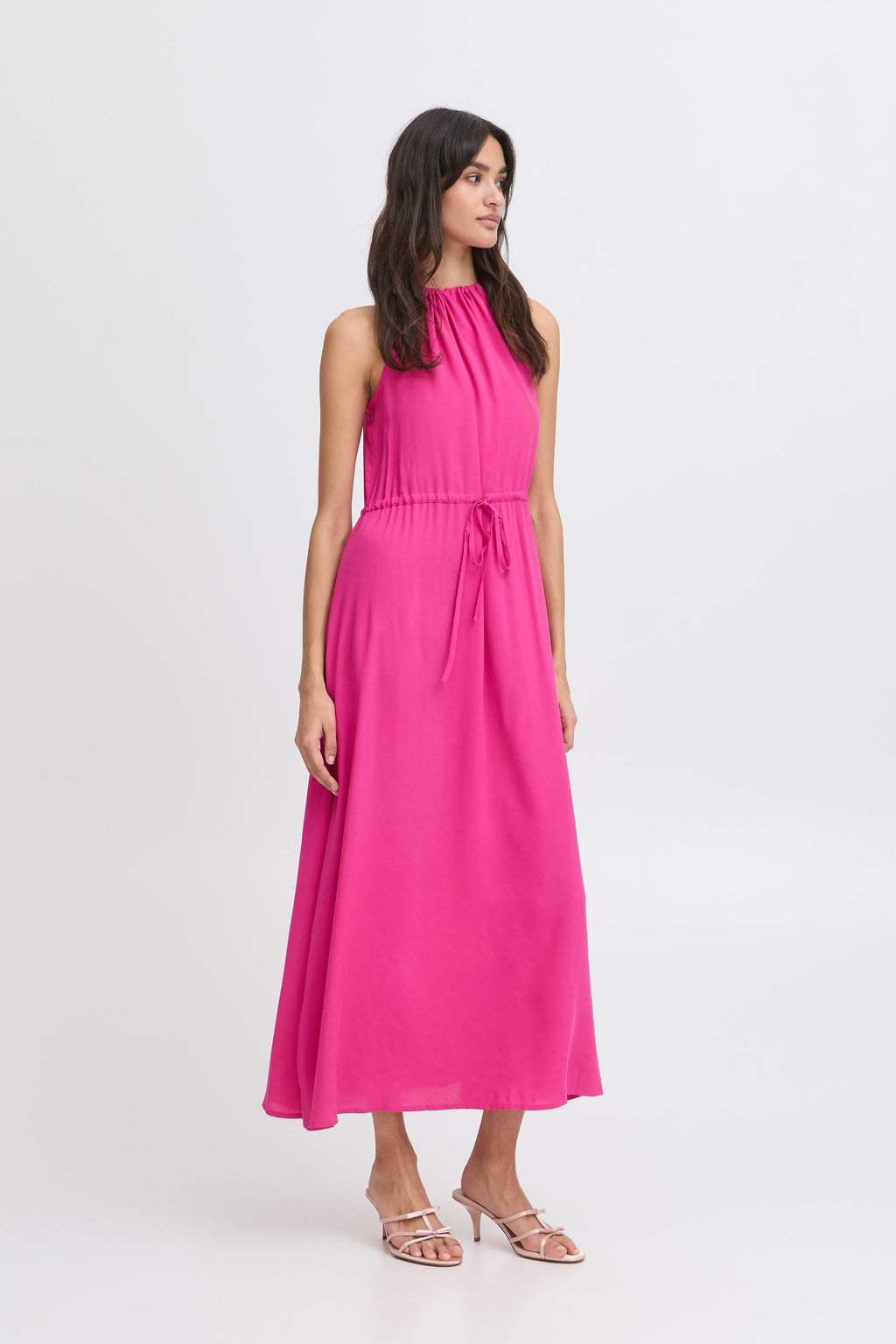 VELLORA KNITWEAR Gigi Summer Sleeveless Tie Waist Maxi Dress