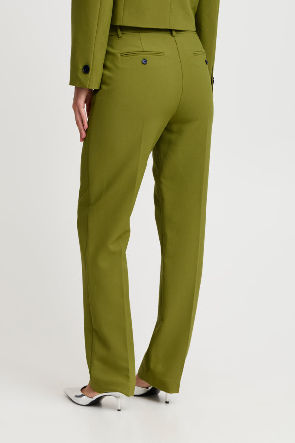 VELLORA KNITWEAR Denoa Slim Leg Trousers - Green