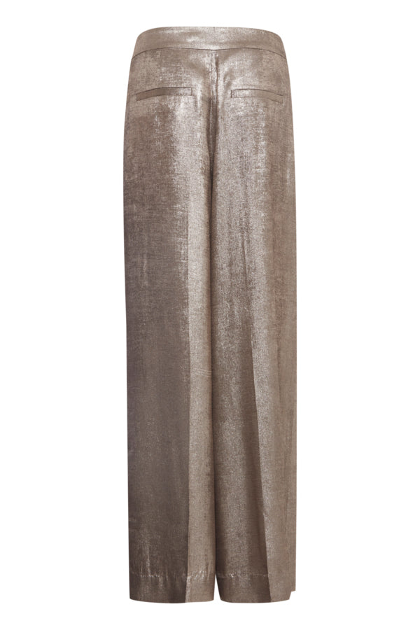 VELLORA KNITWEAR Dalona Wide Leg Metallic Trousers