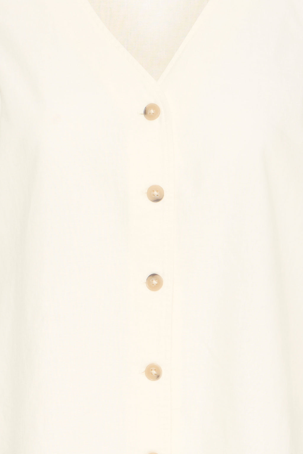 VELLORA KNITWEAR Falakka Ruffle Sleeve Button Front Blouse - Cream