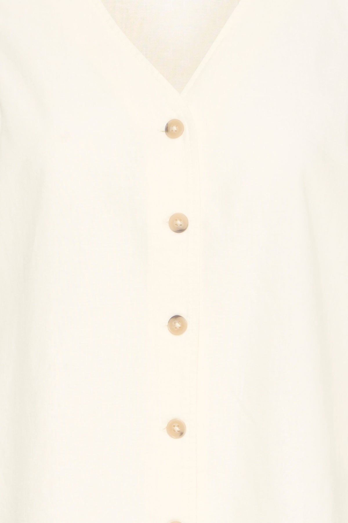 VELLORA KNITWEAR Falakka Ruffle Sleeve Button Front Blouse - Cream