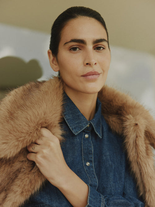 VELLORA KNITWEAR Akaja Faux Fur Coat