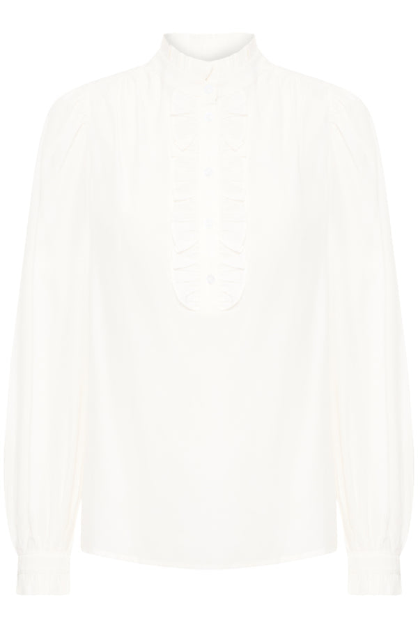 VELLORA KNITWEAR Fenja Frill Front Blouse