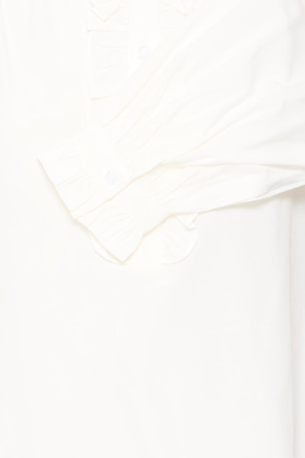 VELLORA KNITWEAR Fenja Frill Front Blouse