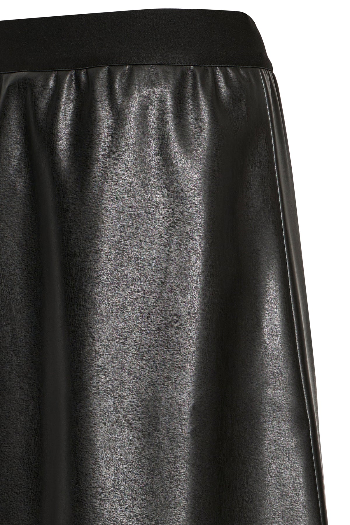 VELLORA KNITWEAR Densio Faux Leather Lasercut Skirt