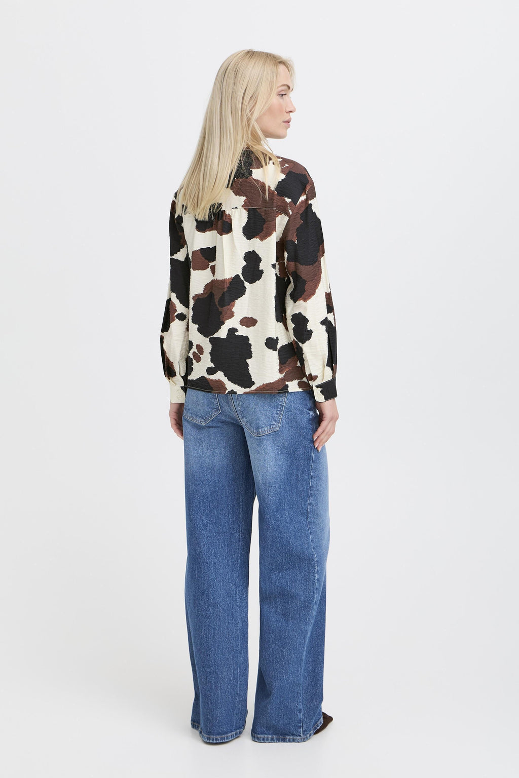VELLORA KNITWEAR Cow Print Shirt