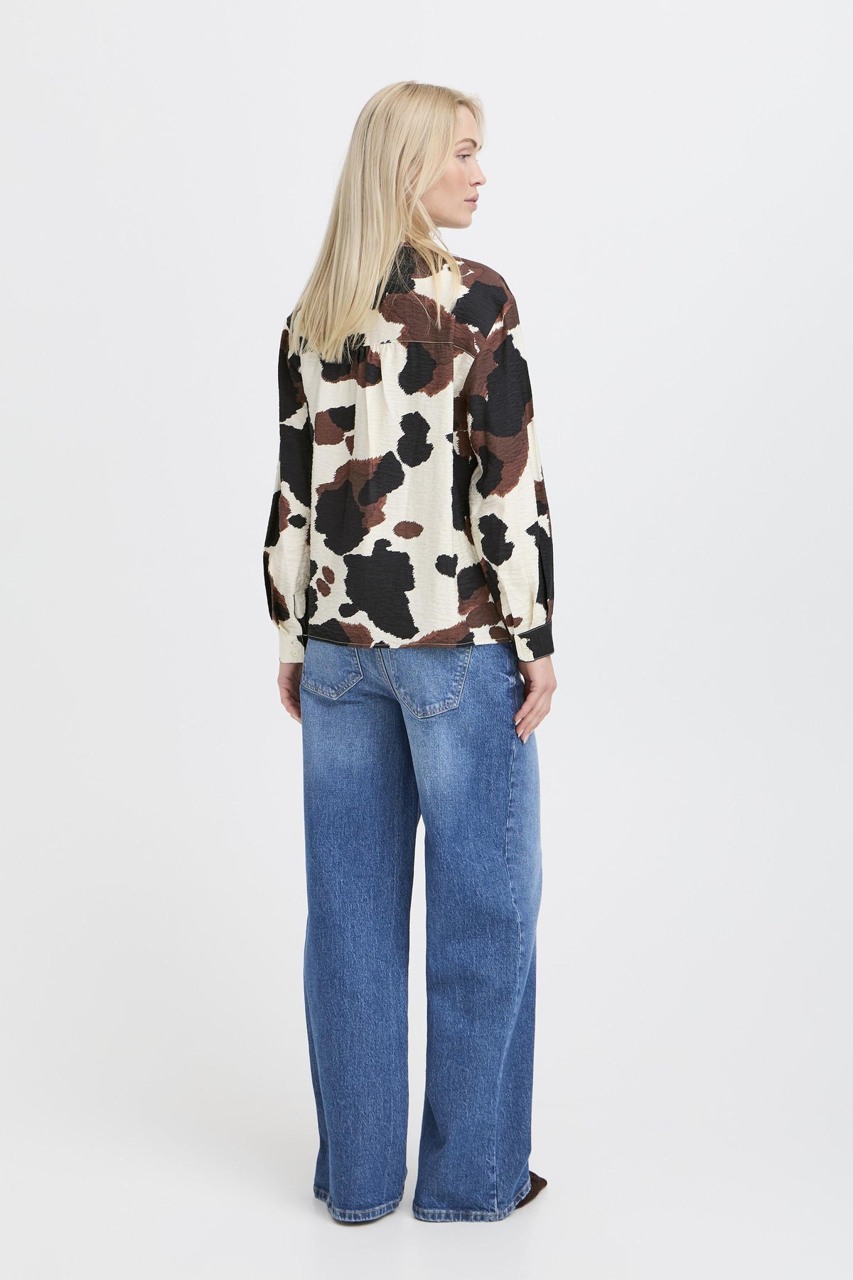 VELLORA KNITWEAR Cow Print Shirt