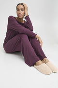 VELLORA KNITWEAR Faux Shearling Slippers - Mushroom Taupe