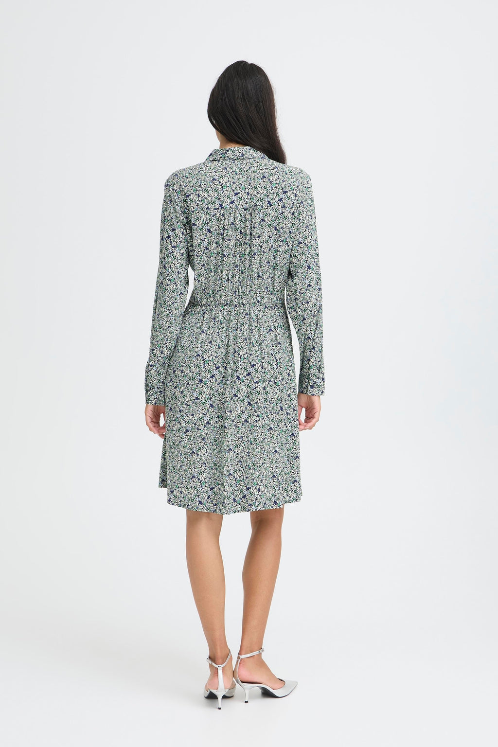 VELLORA KNITWEAR Gabria Floral Button Front Dress