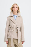 VELLORA KNITWEAR Bijou Wool Blend Belted Jacket