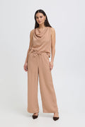 VELLORA KNITWEAR Dacanna Satin Drawstring Trousers