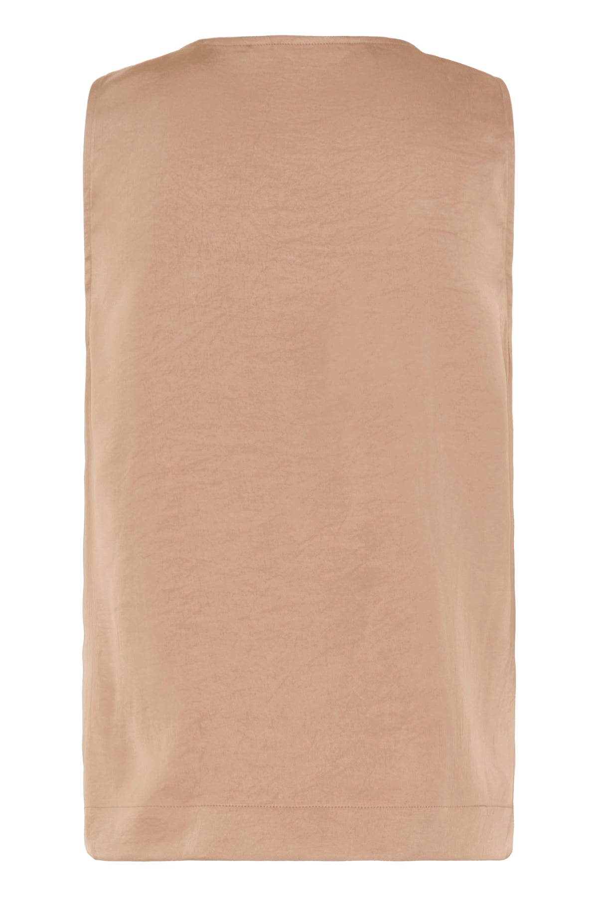 VELLORA KNITWEAR Dacanna Satin Cowl Neck Sleeveless Top