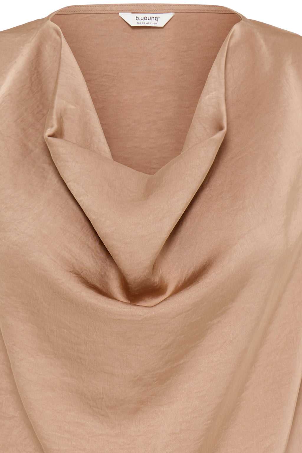 VELLORA KNITWEAR Dacanna Satin Cowl Neck Sleeveless Top