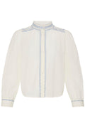 VELLORA KNITWEAR Haruka Embroidered High Neck Blouse