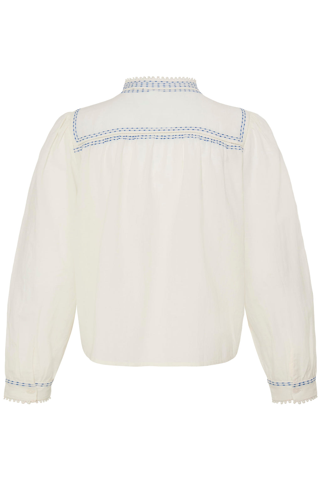 VELLORA KNITWEAR Haruka Embroidered High Neck Blouse