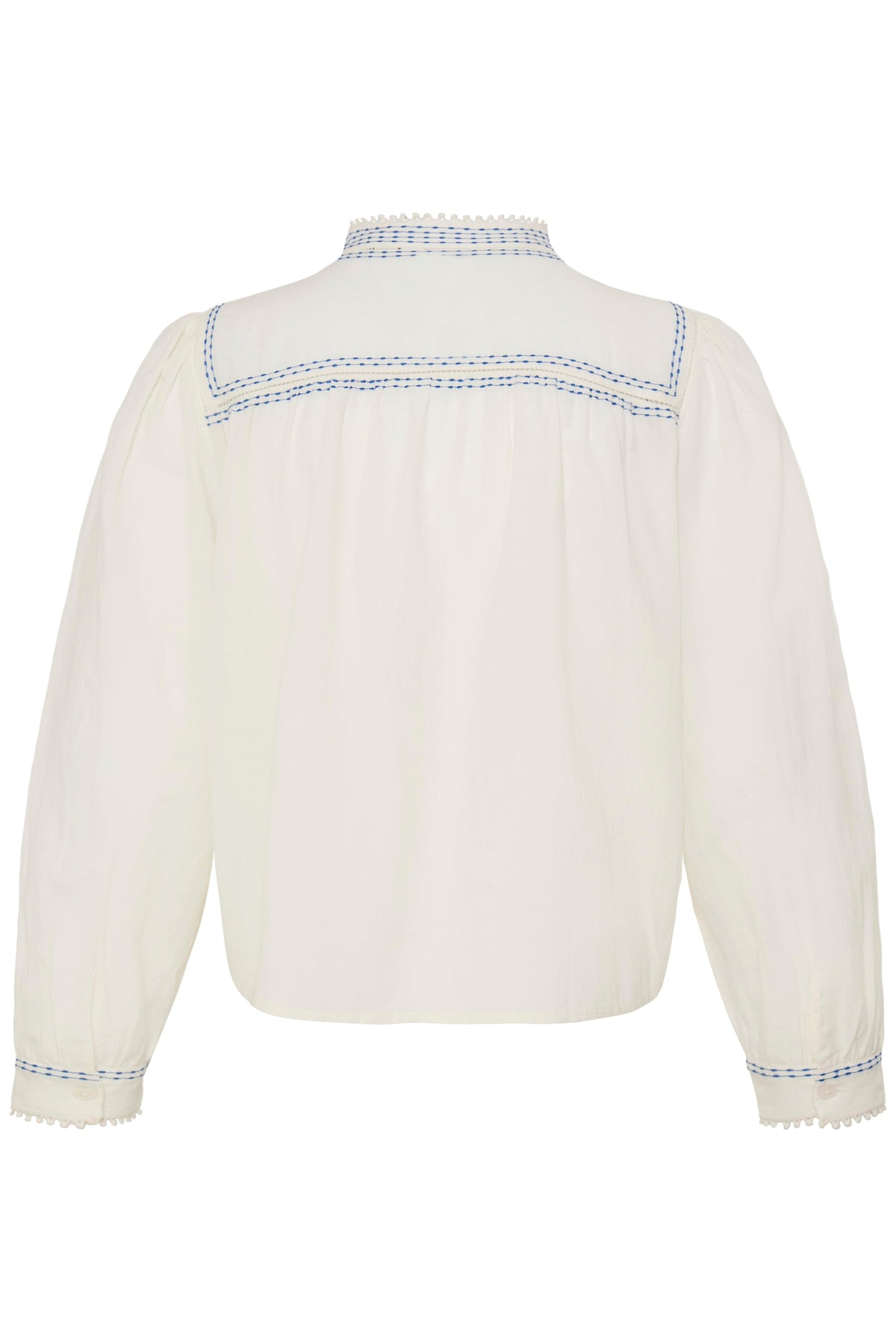 VELLORA KNITWEAR Haruka Embroidered High Neck Blouse