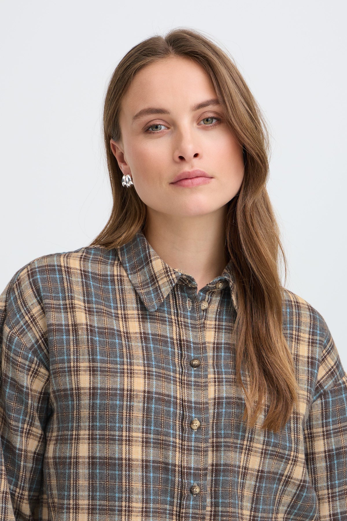 VELLORA KNITWEAR Fabrice Flannel Plaid Check Shirt