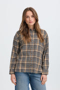 VELLORA KNITWEAR Fabrice Flannel Plaid Check Shirt
