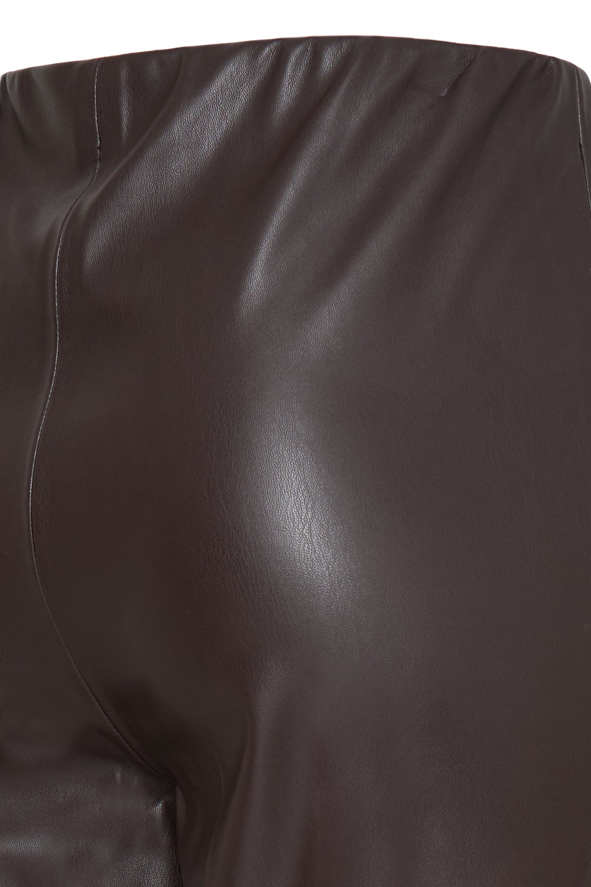 VELLORA KNITWEAR Daja Flare Faux Leather Pants – Brown