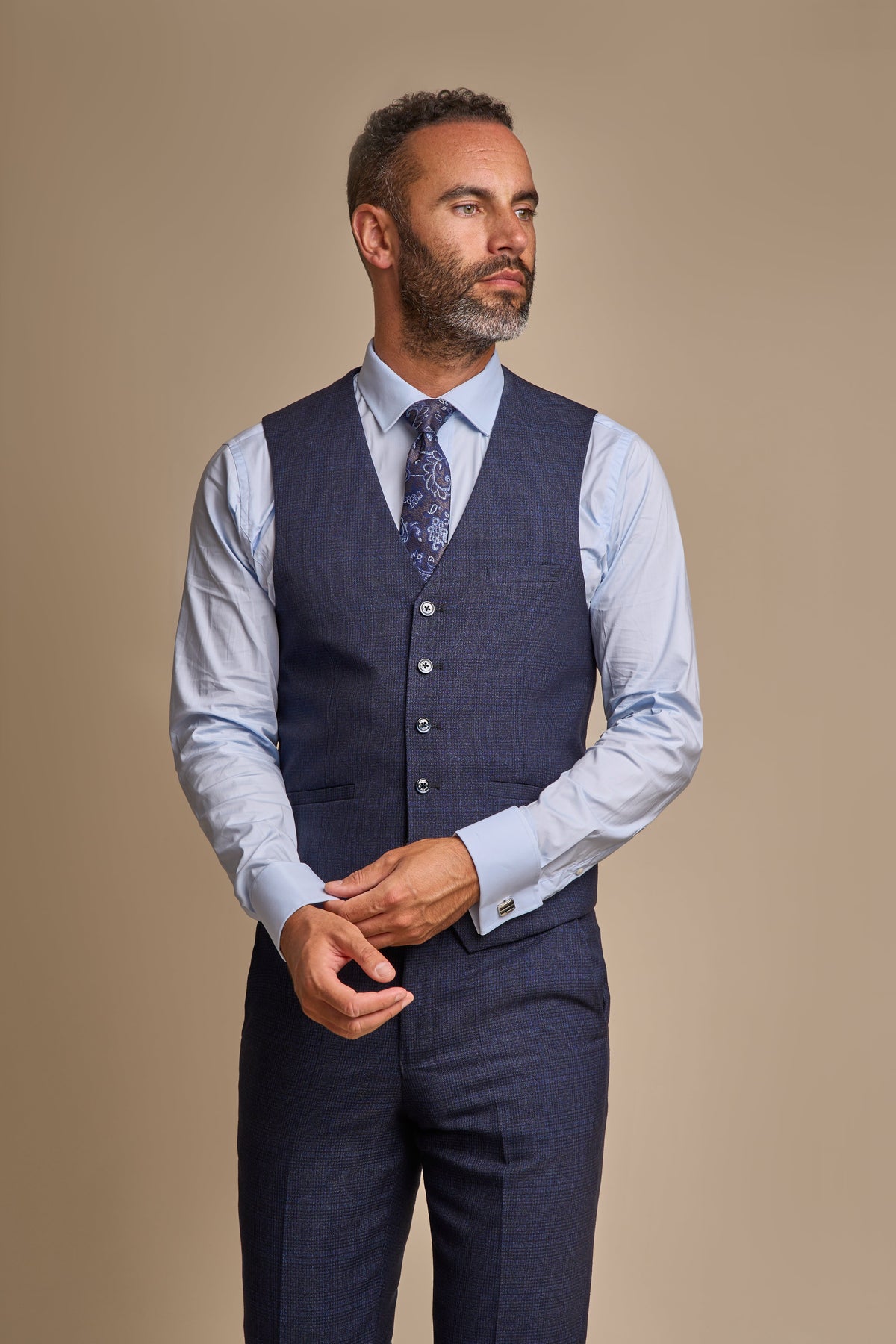 VELLORA KNITWEAR CARIDI - Navy Waistcoat