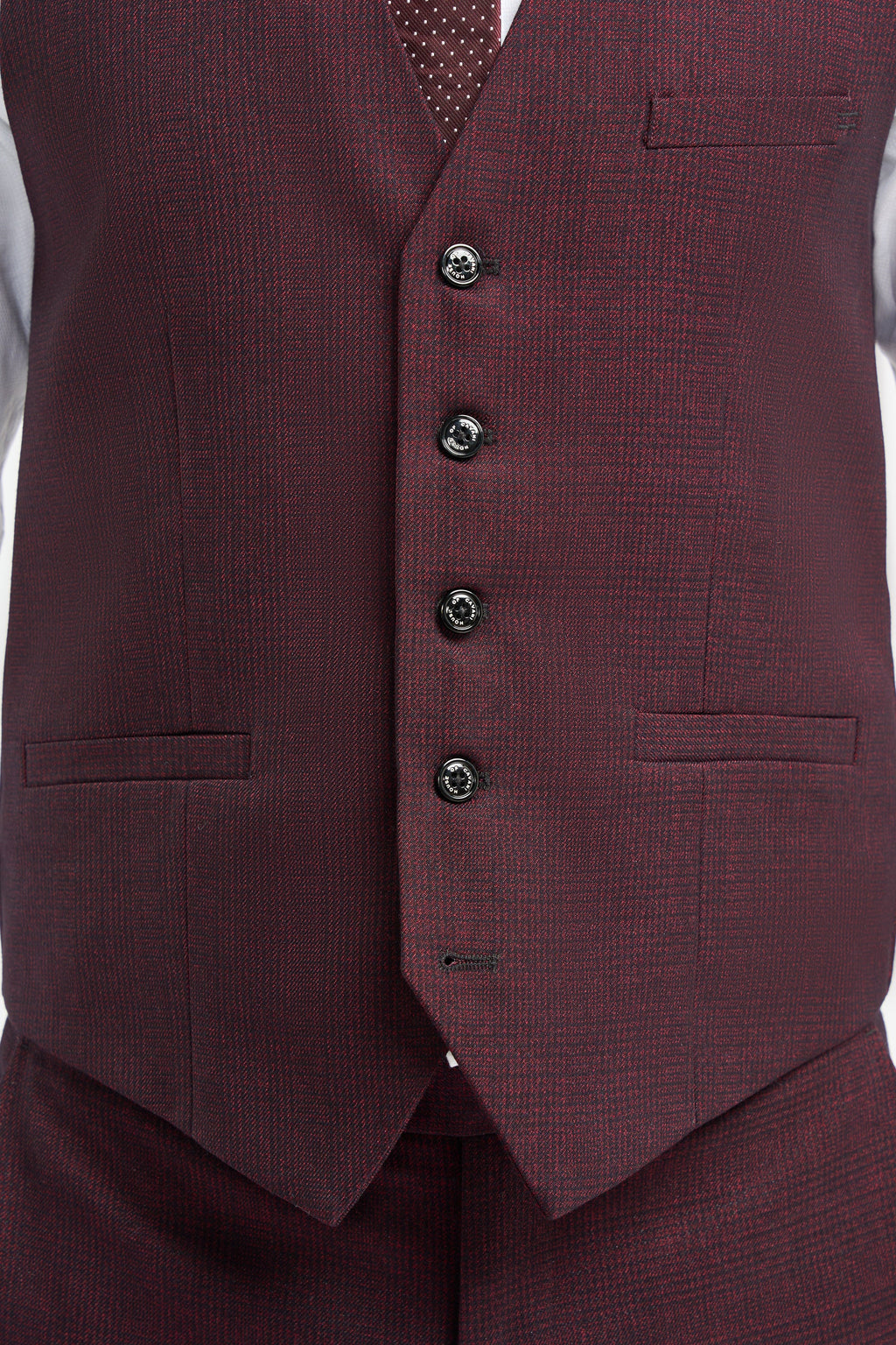 VELLORA KNITWEAR Caridi - Wine  Waistcoat