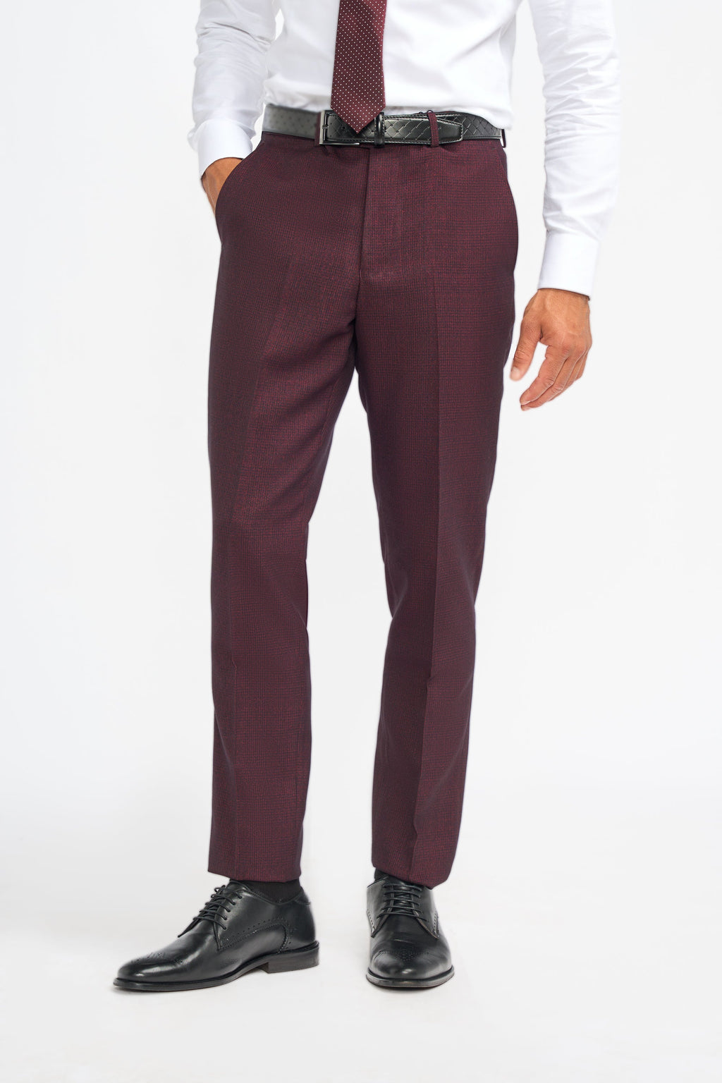 VELLORA KNITWEAR Caridi - Wine Trousers