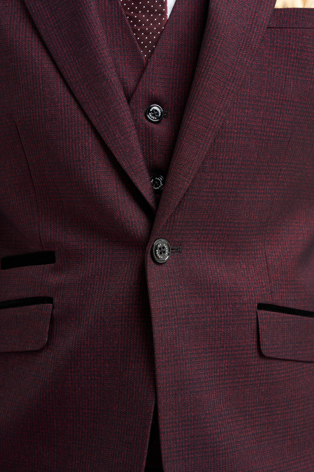 VELLORA KNITWEAR Caridi - Wine Blazer