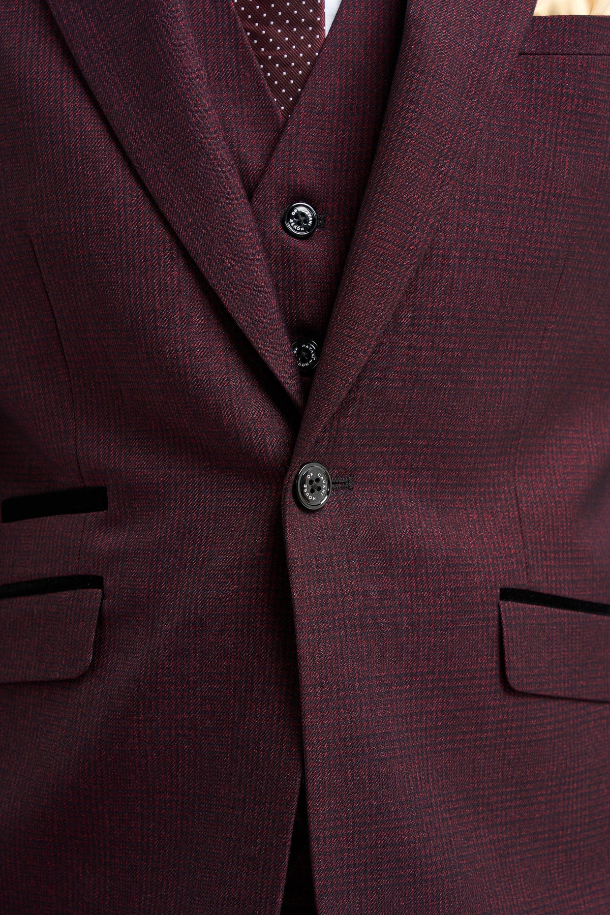 VELLORA KNITWEAR Caridi - Wine Blazer