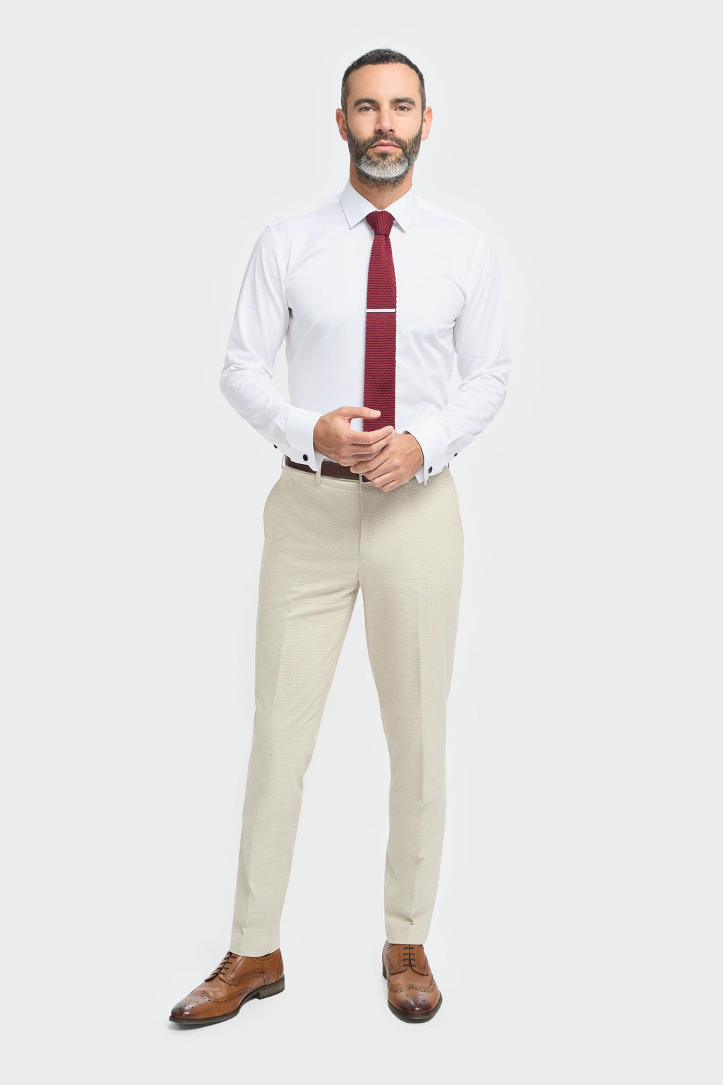 VELLORA KNITWEAR Hampton - Beige Trousers