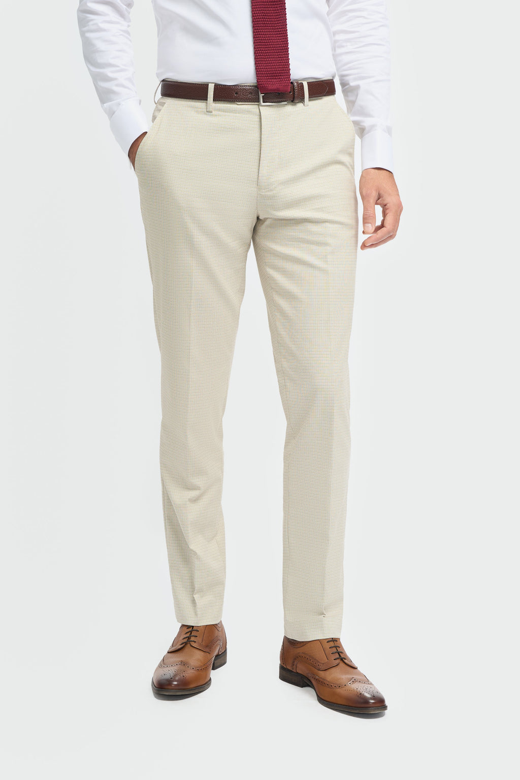 VELLORA KNITWEAR Hampton - Beige Trousers