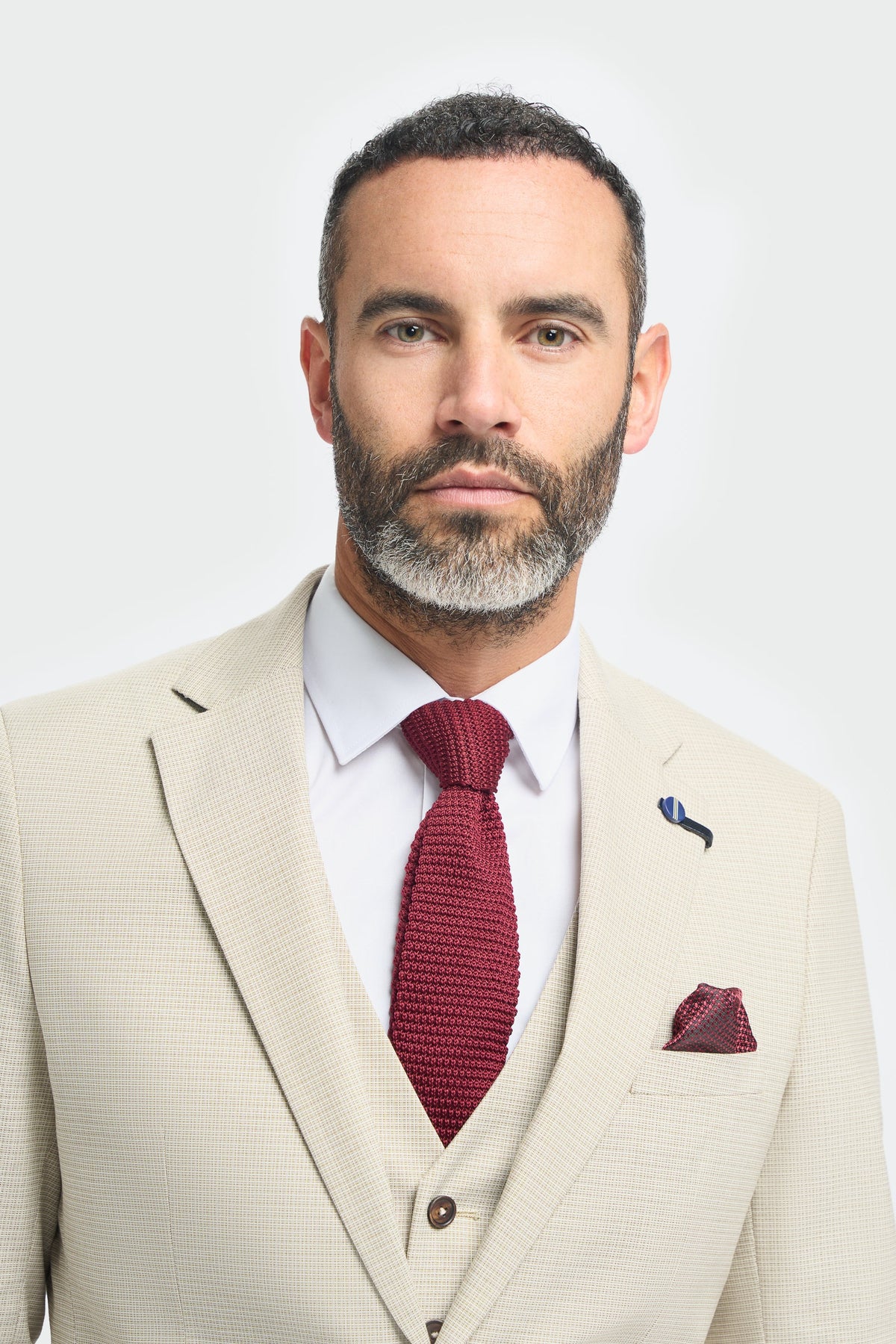 VELLORA KNITWEAR Hampton - Beige Three Piece Suit