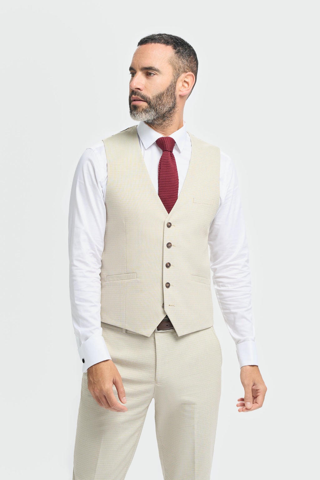 VELLORA KNITWEAR Hampton - Beige Waistcoat