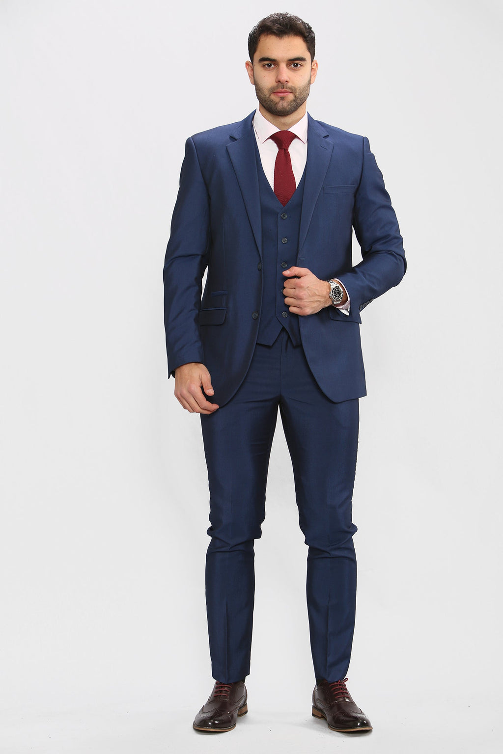 VELLORA KNITWEAR FORD - Blue Three Piece Suit