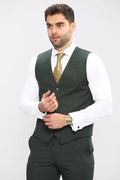 VELLORA KNITWEAR CARIDI - Olive Waistcoat