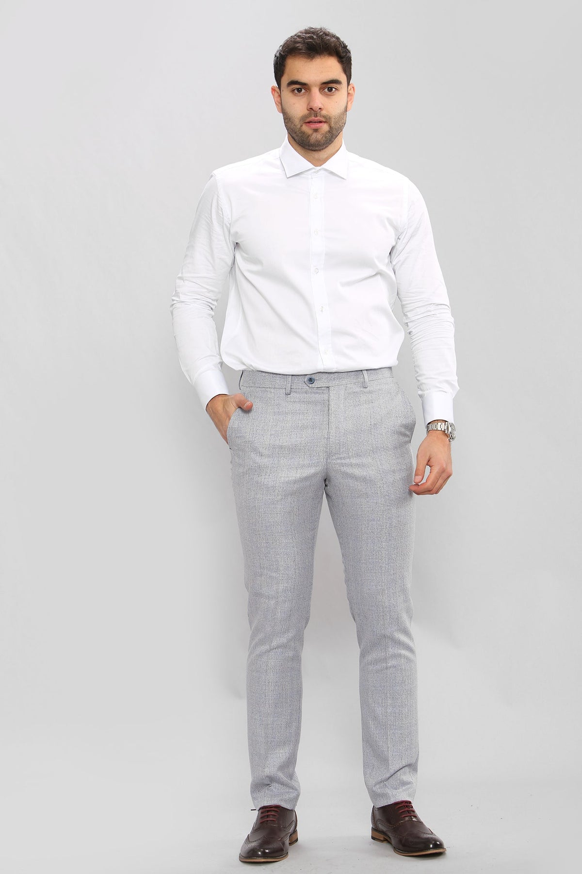 VELLORA KNITWEAR CARIDI - Sky Trouser