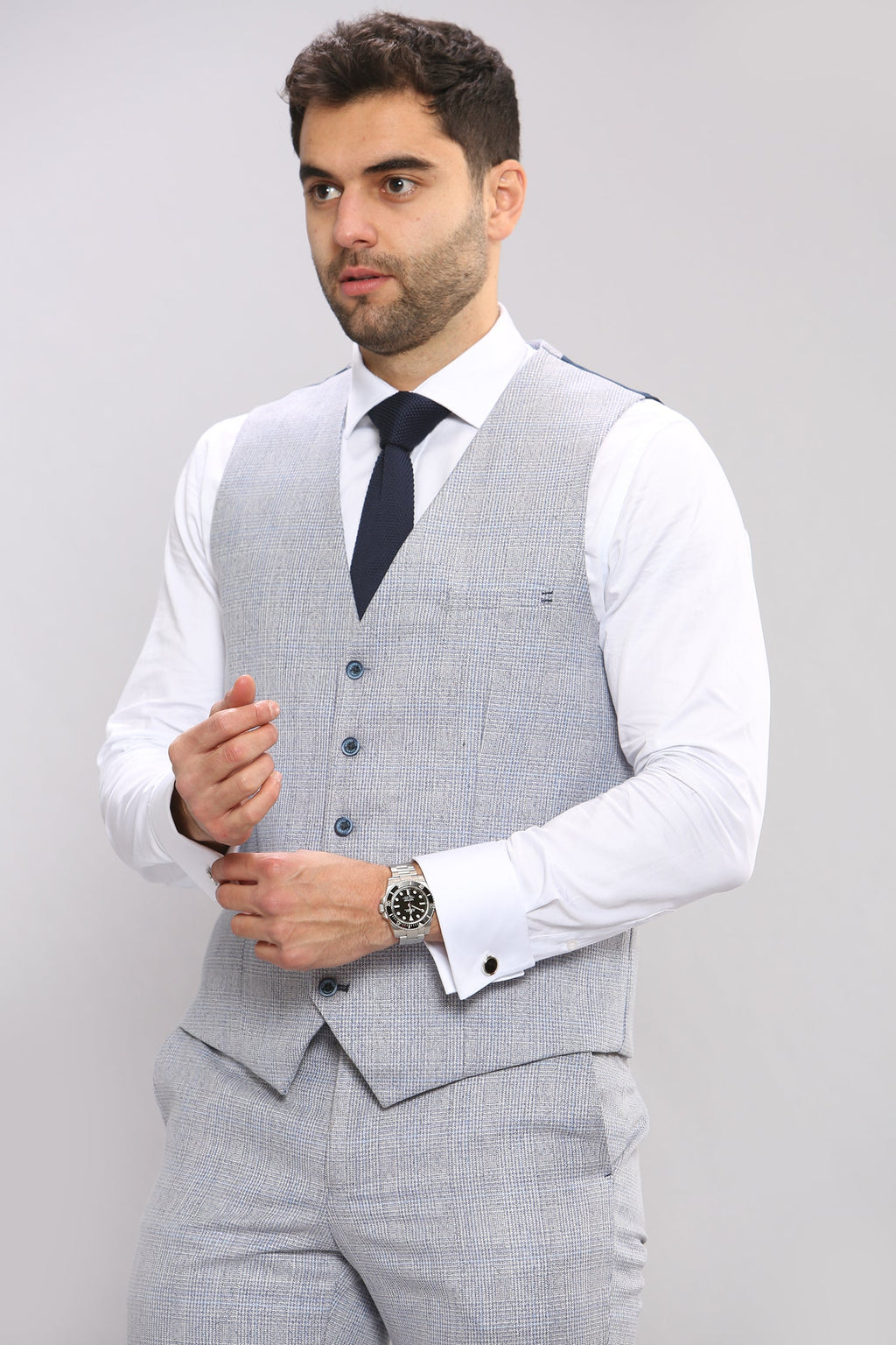 VELLORA KNITWEAR CARIDI - Sky Waistcoat