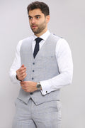 VELLORA KNITWEAR CARIDI - Sky Waistcoat