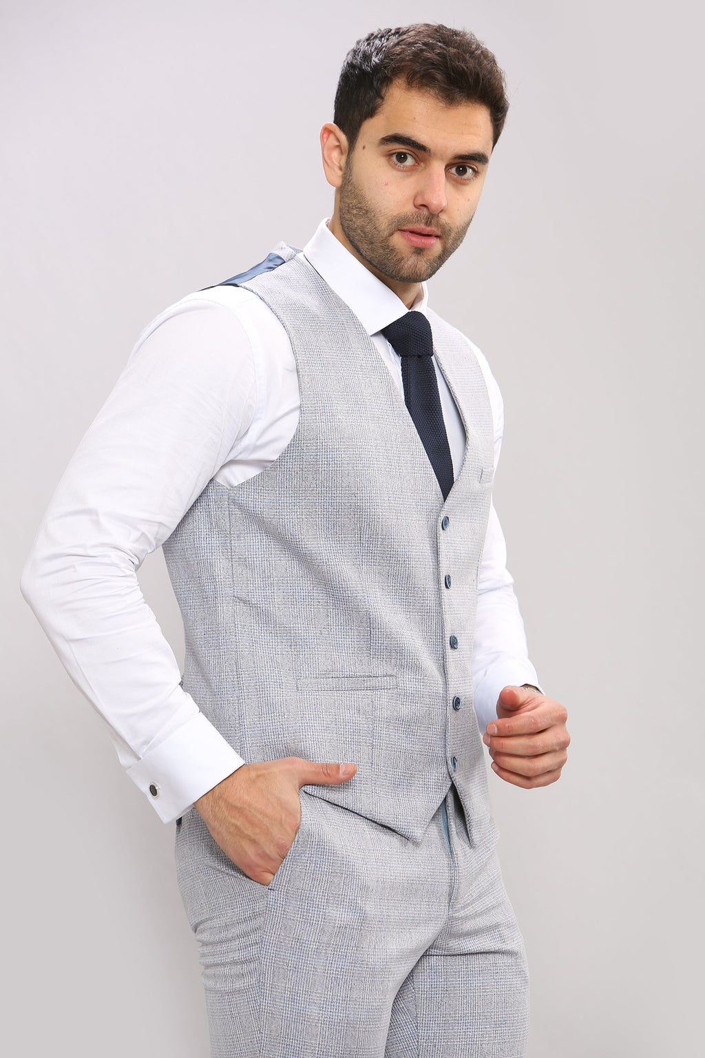 VELLORA KNITWEAR CARIDI - Sky Waistcoat