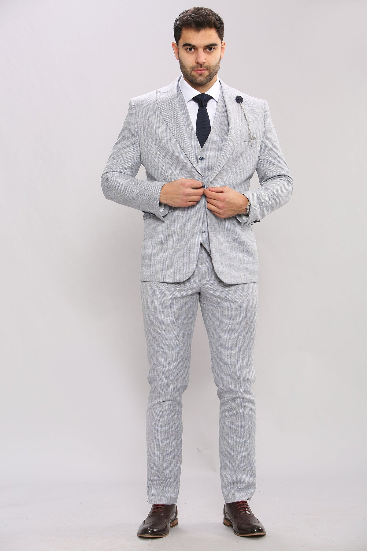 VELLORA KNITWEAR CARIDI - Sky Three Piece Suit