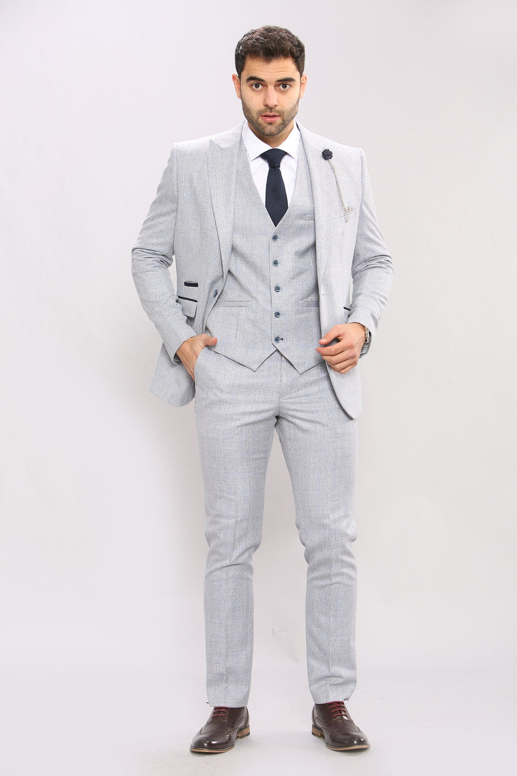 VELLORA KNITWEAR CARIDI - Sky Three Piece Suit